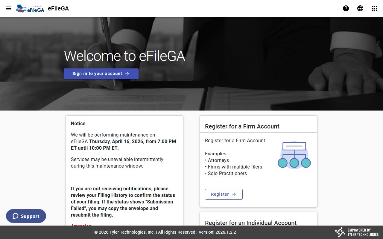 Forsyth County traffic court records efile platform Georgia eFileGA